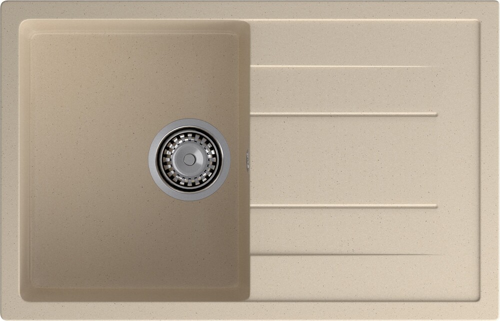 Мойка для кухни GranFest Композит QUADRO 780L чаша+крыло 770*495 мм (Q-780L кашемир) 