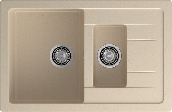 Мойка для кухни GranFest Композит QUADRO 775KL 1,5 чаши 765*495 мм (Q-775KL кашемир)