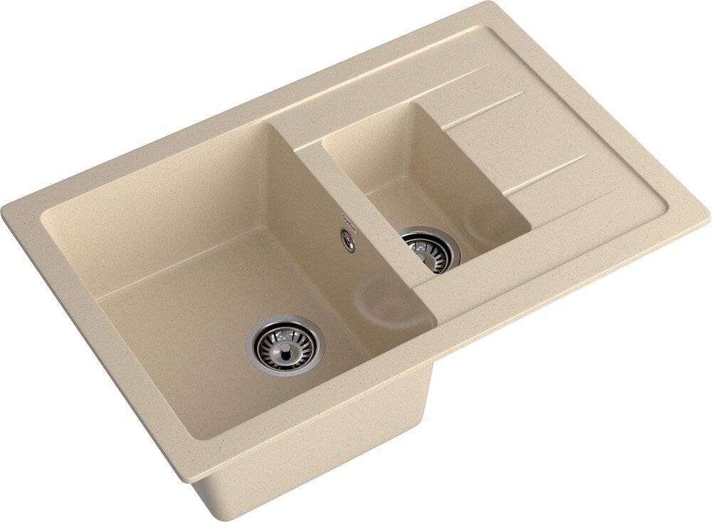 Мойка для кухни GranFest Композит QUADRO 775KL 1,5 чаши 765*495 мм (Q-775KL кашемир)