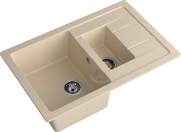 Мойка для кухни GranFest Композит QUADRO 775KL 1,5 чаши 765*495 мм (Q-775KL кашемир)