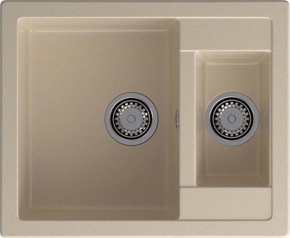 Мойка для кухни GranFest Композит QUADRO 610K 1,5 чаши 610*500 мм (Q-610K кашемир) 