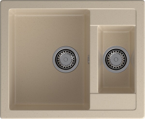 Мойка для кухни GranFest Композит QUADRO 610K 1,5 чаши 610*500 мм (Q-610K кашемир) 