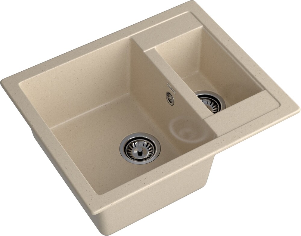 Мойка для кухни GranFest Композит QUADRO 610K 1,5 чаши 610*500 мм (Q-610K кашемир) 