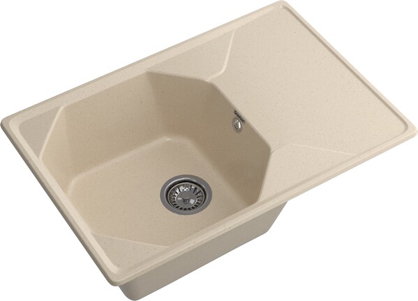 Мойка для кухни GranFest Композит UNIQUE 740L чаша+крыло 740*500мм (U-740L кашемир)