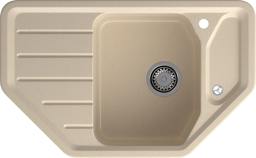 Мойка для кухни GranFest Композит CORNER 800E угловая 790*490 мм (C-800E кашемир)