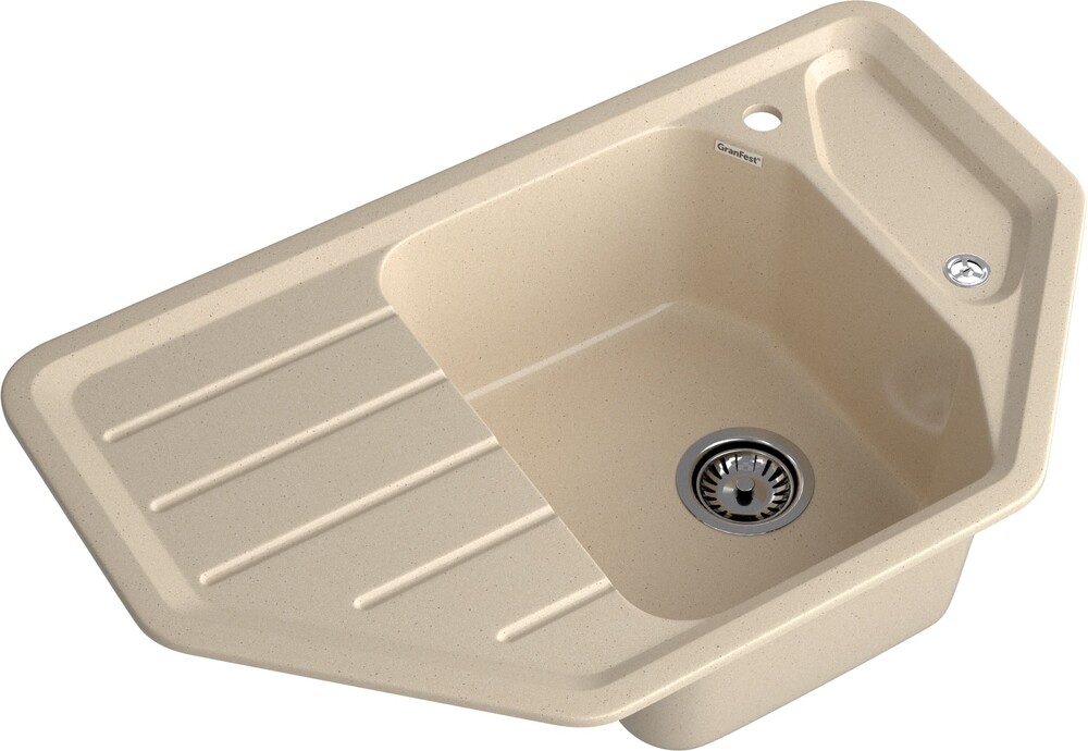 Мойка для кухни GranFest Композит CORNER 800E угловая 790*490 мм (C-800E кашемир)