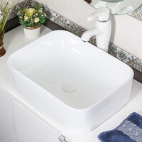 800-320362A Фигурный умывальник 505х380х150 MELANA