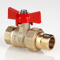 Кран вода VALTEC СТАНДАРТ 1/2" г/ш баб американка  (PN40) VT.127.GN.04