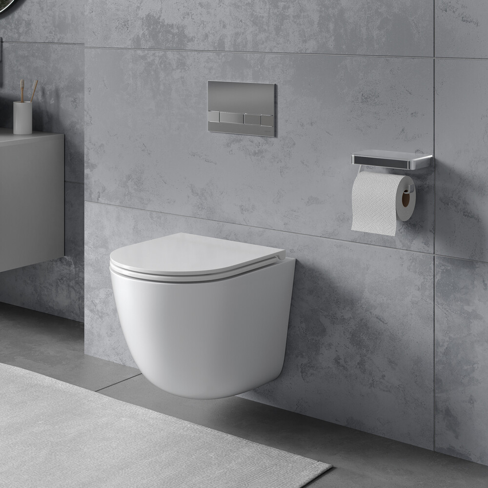 Унитаз LEMARK GLAZER подвесной безободковый с сиденьем микролифт, смыв вихревой ТОРНАДО (поколение 3.0) БЕЛЫЙ ГЛЯНЕЦ 9614003 