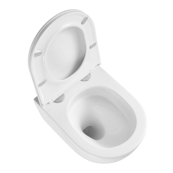 Унитаз LEMARK GLAZER подвесной безободковый с сиденьем микролифт, смыв вихревой ТОРНАДО (поколение 3.0) БЕЛЫЙ ГЛЯНЕЦ 9614003 