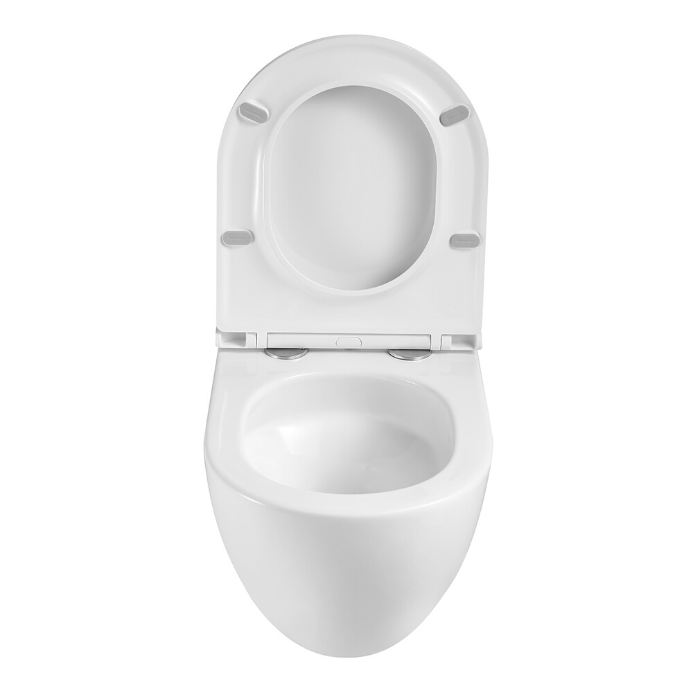 Унитаз LEMARK GLAZER подвесной безободковый с сиденьем микролифт, смыв вихревой ТОРНАДО (поколение 3.0) БЕЛЫЙ ГЛЯНЕЦ 9614003 