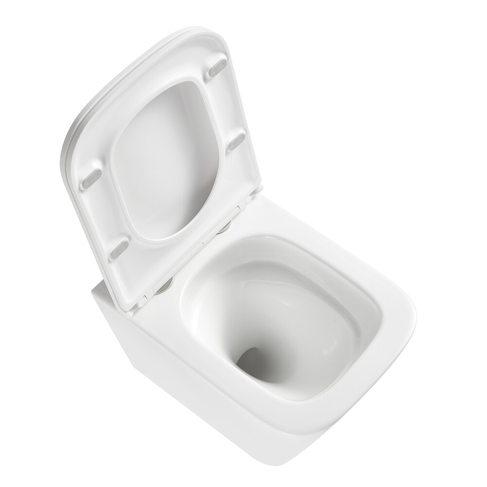 Унитаз LEMARK FLOREX подвесной безободковый с сиденьем микролифт, смыв вихревой ТОРНАДО (поколение 3.0) БЕЛЫЙ ГЛЯНЕЦ 9614001