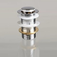 Донный клапан CLICK-CLACK c квадратной кнопкой, chrome 10117