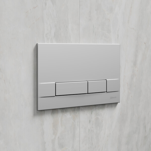 Инсталляция LEMARK (комплект 3 в 1) PENEDA с кнопкой BIT ХРОМ МАТОВЫЙ + унитаз GLAZER БЕЛЫЙ подвесной безободковый 100803429