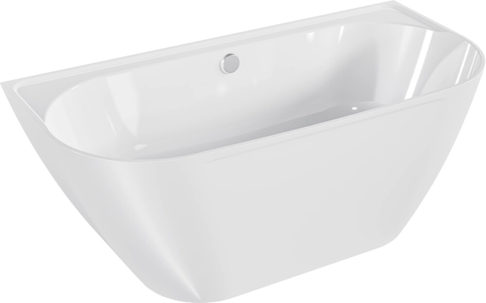 Ванна из литьевого мрамора BAS "ПАЛЕРМО" 170х80 белая (БЕЗ АВТОСЛИВА) ВА00024