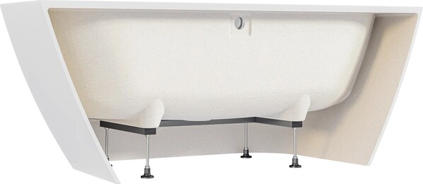 Ванна из литьевого мрамора BAS "ПАЛЕРМО" 170х80 белая (БЕЗ АВТОСЛИВА) ВА00024