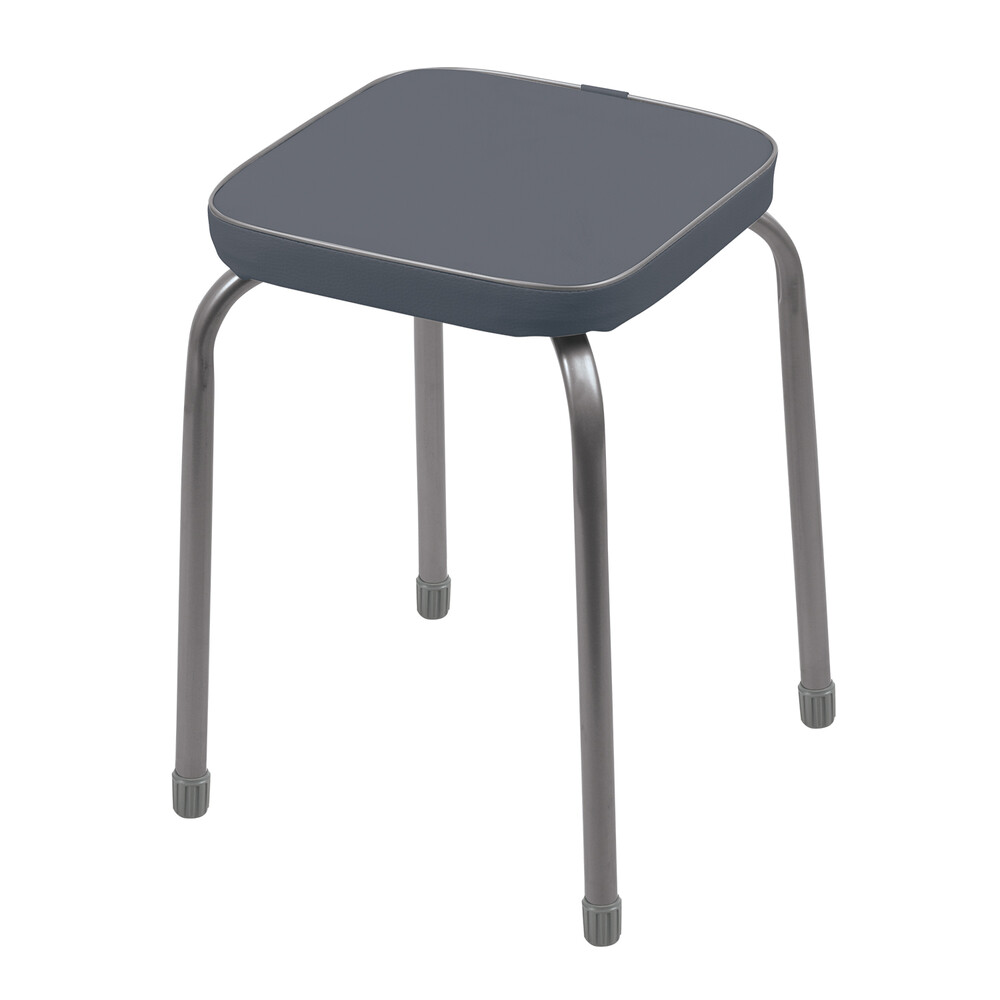 Табурет Фабрик 3 КВАДРАТ винилискожа Темно-серый ТФ03/ТС NIKA*