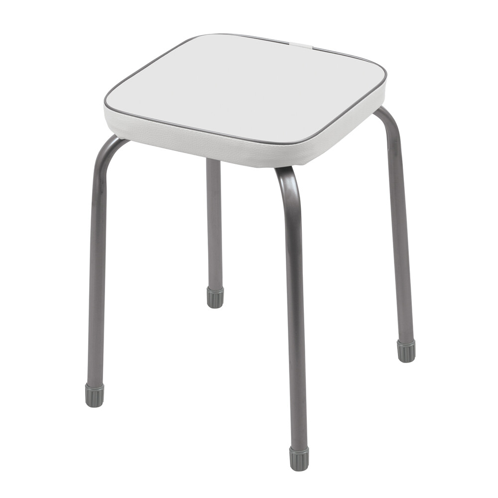 Табурет Фабрик 3 КВАДРАТ винилискожа Светло-серый ТФ03/СС NIKA*