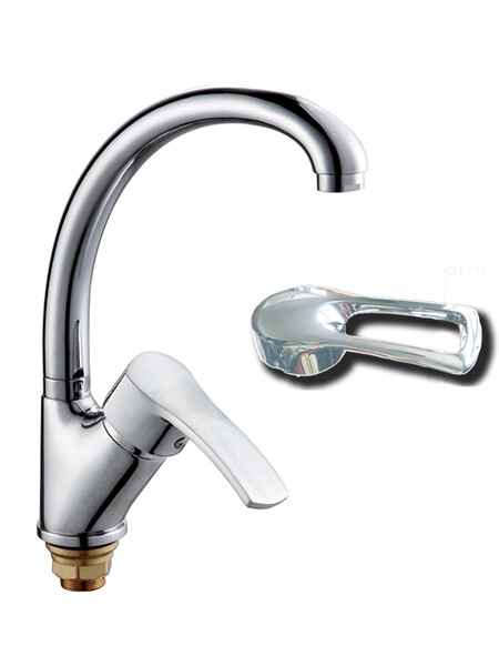 Смеситель Кухня d-40 дл. нос на гайке боковая ручка ПСМ - 335 - КТ/017 ПЛЮС тип См-МОЦБА