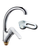 Смеситель Кухня d-40 дл. нос на гайке боковая ручка ПСМ - 335 - КТ/008 ПЛЮС тип См-МОЦБА