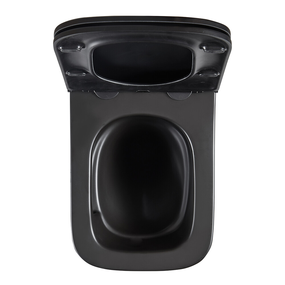 Унитаз LEMARK FLOREX подвесной безободковый с сиденьем микролифт, смыв вихревой ТОРНАДО (поколение 3.0) ЧЕРНЫЙ МАТОВЫЙ 9612002