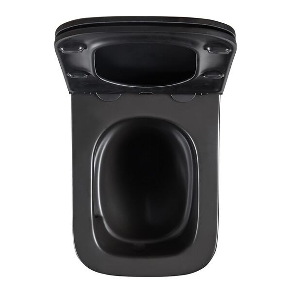 Унитаз LEMARK FLOREX подвесной безободковый с сиденьем микролифт, смыв вихревой ТОРНАДО (поколение 3.0) ЧЕРНЫЙ МАТОВЫЙ 9612002