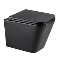 Унитаз LEMARK FLOREX подвесной безободковый с сиденьем микролифт, смыв вихревой ТОРНАДО (поколение 3.0) ЧЕРНЫЙ МАТОВЫЙ 9612002