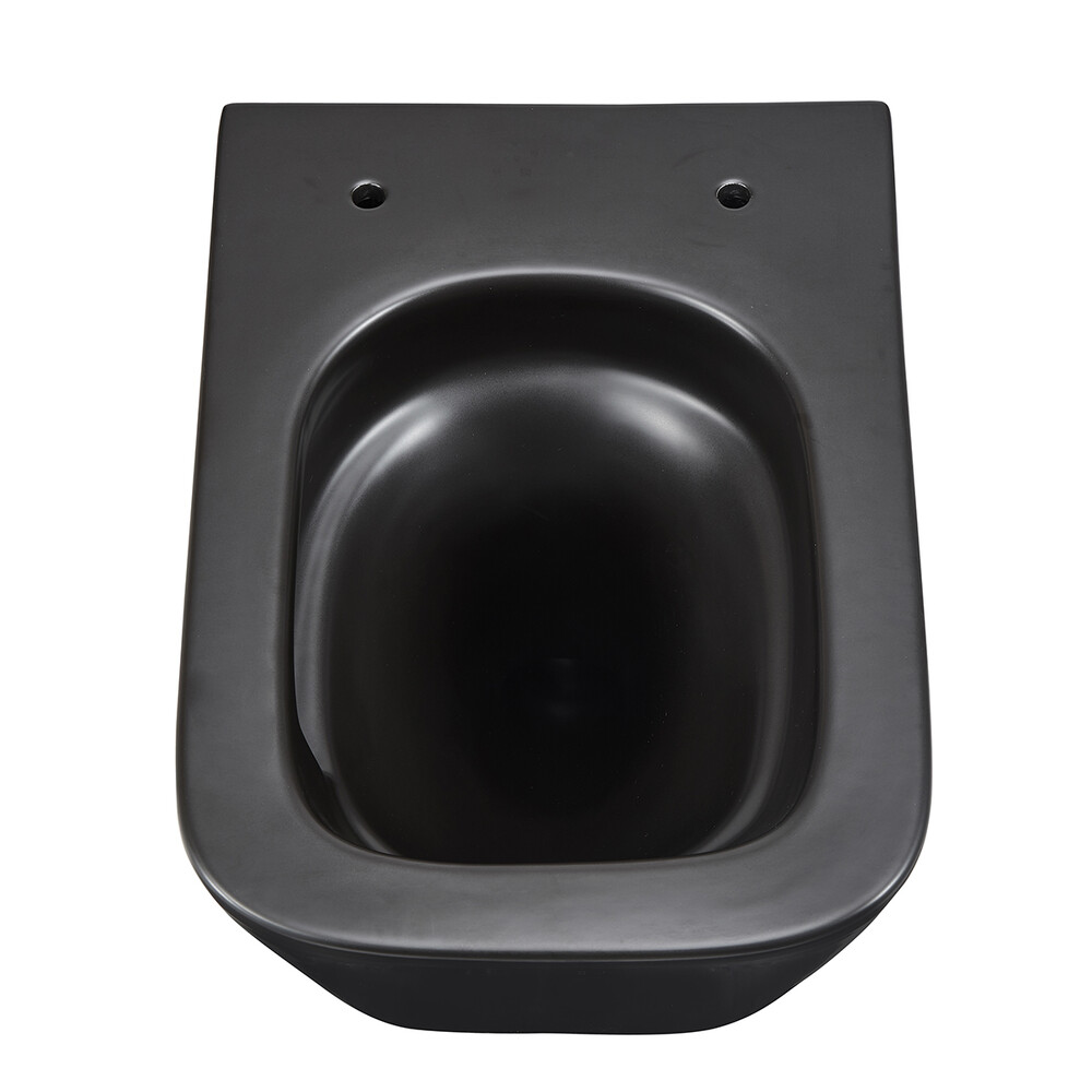 Унитаз LEMARK FLOREX подвесной безободковый с сиденьем микролифт, смыв вихревой ТОРНАДО (поколение 3.0) ЧЕРНЫЙ МАТОВЫЙ 9612002