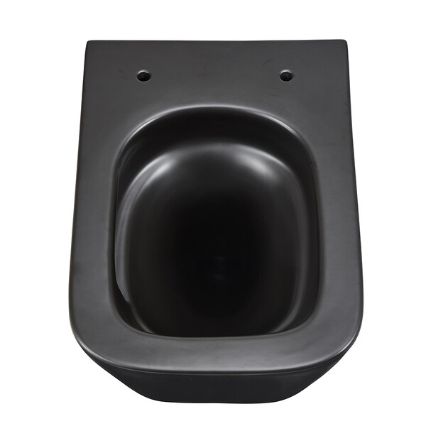 Унитаз LEMARK FLOREX подвесной безободковый с сиденьем микролифт, смыв вихревой ТОРНАДО (поколение 3.0) ЧЕРНЫЙ МАТОВЫЙ 9612002