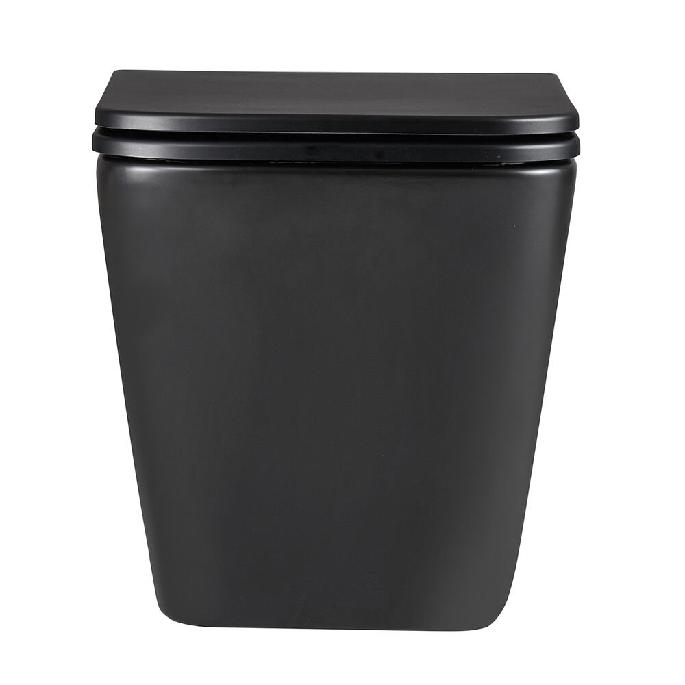 Унитаз LEMARK FLOREX подвесной безободковый с сиденьем микролифт, смыв вихревой ТОРНАДО (поколение 3.0) ЧЕРНЫЙ МАТОВЫЙ 9612002