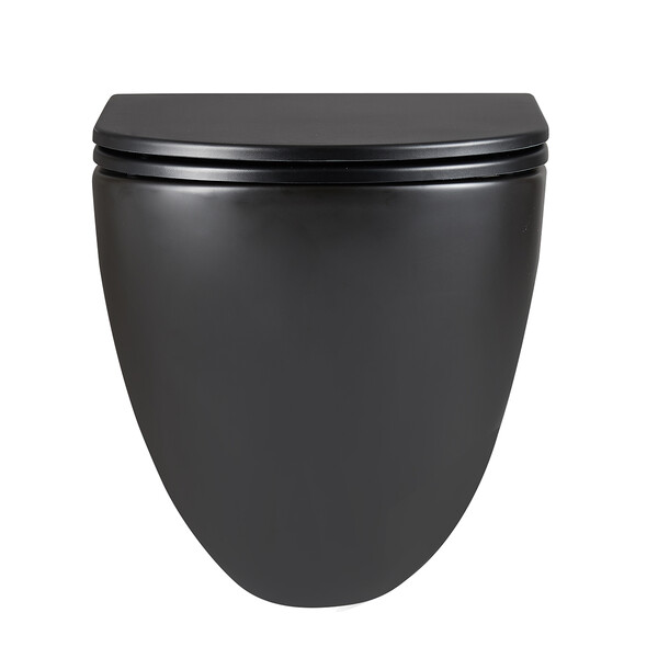 Унитаз LEMARK GLAZER подвесной безободковый с сиденьем микролифт, смыв вихревой ТОРНАДО (поколение 3.0) ЧЕРНЫЙ МАТОВЫЙ 9612004