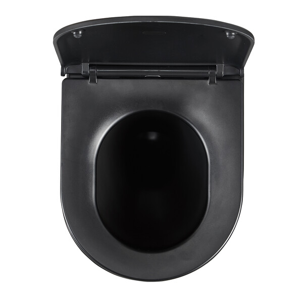 Унитаз LEMARK GLAZER подвесной безободковый с сиденьем микролифт, смыв вихревой ТОРНАДО (поколение 3.0) ЧЕРНЫЙ МАТОВЫЙ 9612004