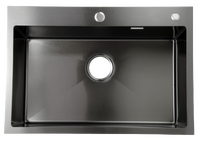 Мойка нерж врезная SANTREK AQUA PRO 700х480х220 т 3,0 ГРАФИТ D7048HB (+ сифон + дозатор) + КОЛАНДЕР 420х220 В ПОДАРОК!!!