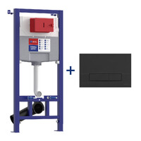 Инсталляция LEMARK (комплект 2 в 1) PENEDA EXPERT с кнопкой BIT ЧЕРНЫЙ МАТОВЫЙ 9812216