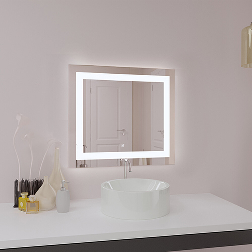 Зеркало SANTREK HOME с LED подсветкой "ПРЕСТИЖ" 800х800мм (квадратное)