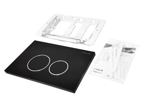 Клавиша смыва HOLLER MBRC, черный матовый (162*240*16)