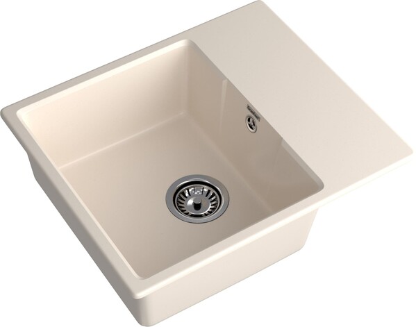 Мойка для кухни GranFest URBAN GF-URBAN 658L 580*490мм 1 чаша+крыло (658L белый)