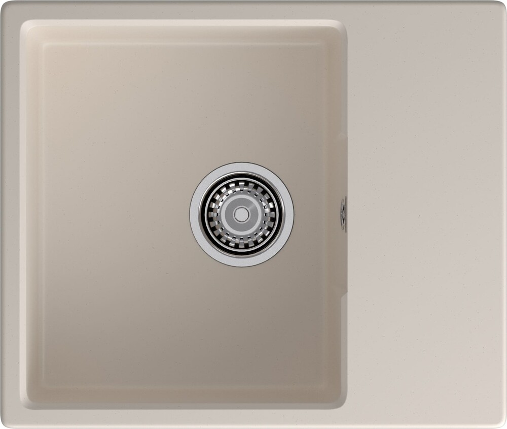 Мойка для кухни GranFest URBAN GF-URBAN 658L 580*490мм 1 чаша+крыло (658L белый)