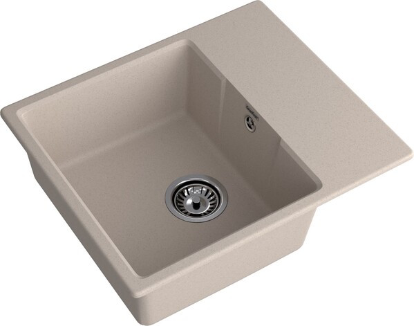 Мойка для кухни GranFest URBAN GF-URBAN 658L 580*490мм 1 чаша+крыло (658L песочный)
