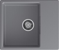 Мойка для кухни GranFest URBAN GF-URBAN 658L 580*490мм 1 чаша+крыло (658L темно-серый)