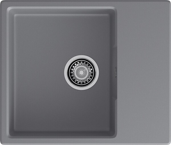Мойка для кухни GranFest URBAN GF-URBAN 658L 580*490мм 1 чаша+крыло (658L темно-серый)
