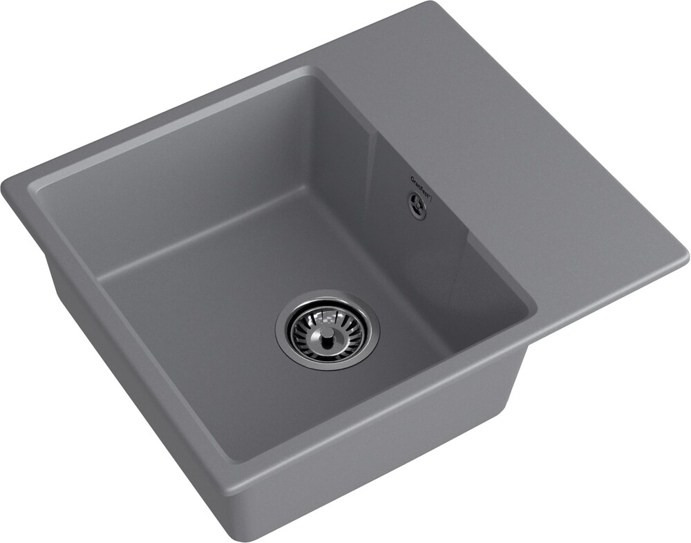 Мойка для кухни GranFest URBAN GF-URBAN 658L 580*490мм 1 чаша+крыло (658L темно-серый)