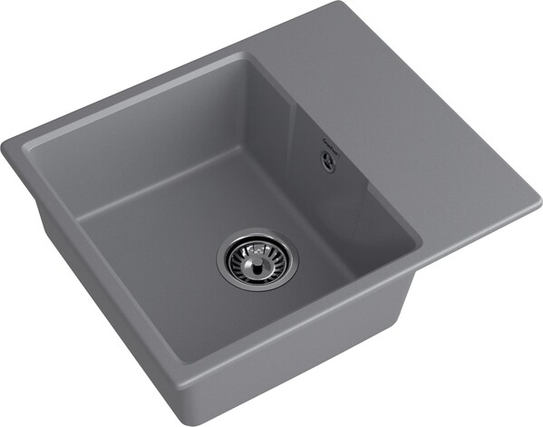 Мойка для кухни GranFest URBAN GF-URBAN 658L 580*490мм 1 чаша+крыло (658L темно-серый)