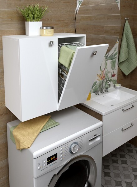 Шкаф ШК SANTREK HOME 1 дв. 1 кор. (белый глянец) левый 590*557*300