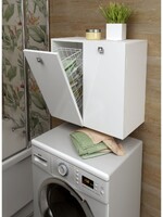 Шкаф подвесной SANTREK HOME (Белый глянец) 2 КОРЗИНЫ 590х557х300