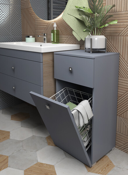 Пенал SANTREK HOME "Виола " 1 кор. 1 ящ. (темно-серый) 400*836*350