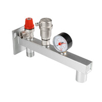Группа безопасности VALTEC, стальная консольная (с манометрами 0-4 бар) VT.495.0.3