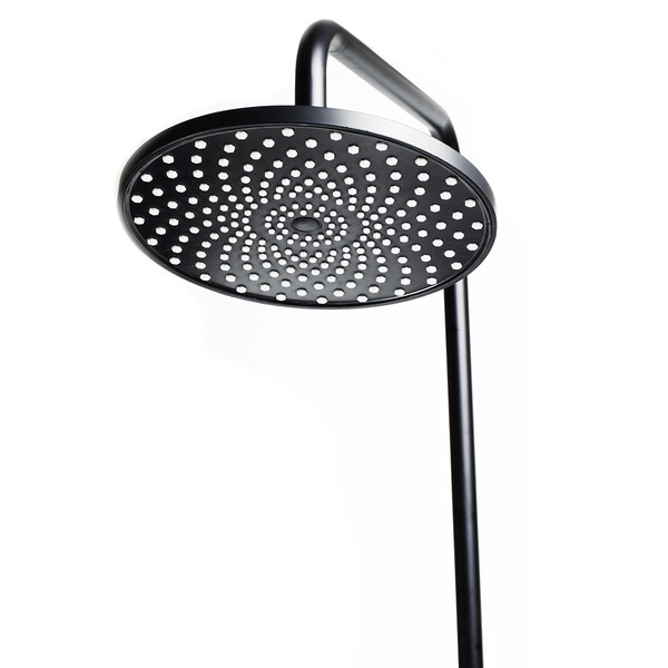 Душевая система SANTREK AQUA-1270 PRESTIGE (SAP-1270)  шар. d-28 с верхним душем, смесителем, гигиен лейкой (черный)