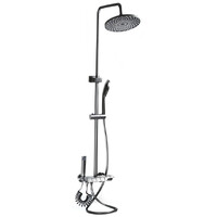 Душевая система SANTREK AQUA-1275 PRESTIGE (SAP-1275)  шар. d-28 с верхним душем, смесителем, гигиен лейкой (оруж сталь)