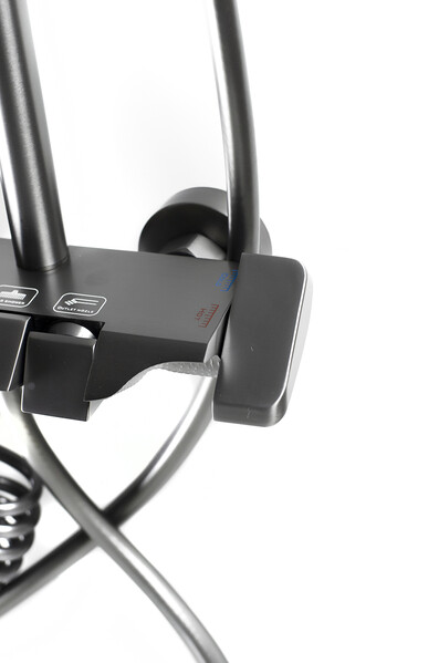 Душевая система SANTREK AQUA-1275 PRESTIGE (SAP-1275)  шар. d-28 с верхним душем, смесителем, гигиен лейкой (оруж сталь)